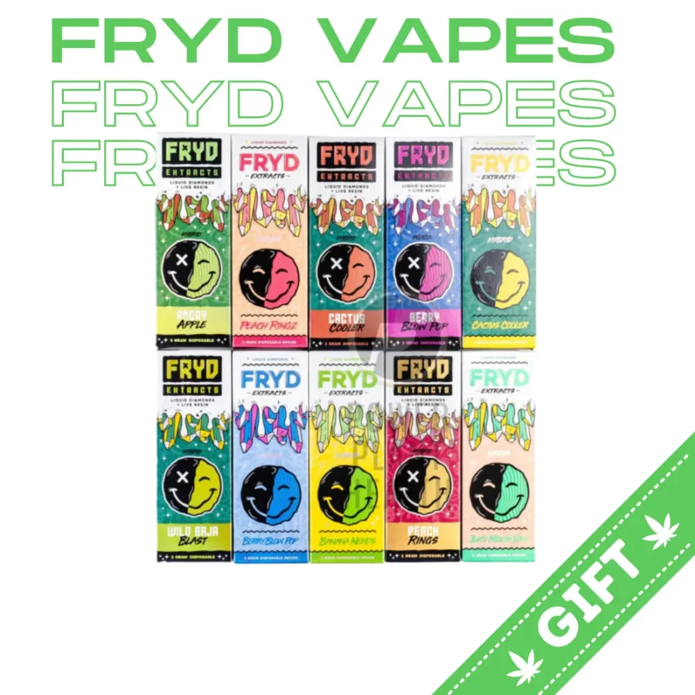 Giving tree gifts Fryd Live Resin 2g Vape, the build standard and design of fryd live resin disposables are shockingly slick, efficient and compact.