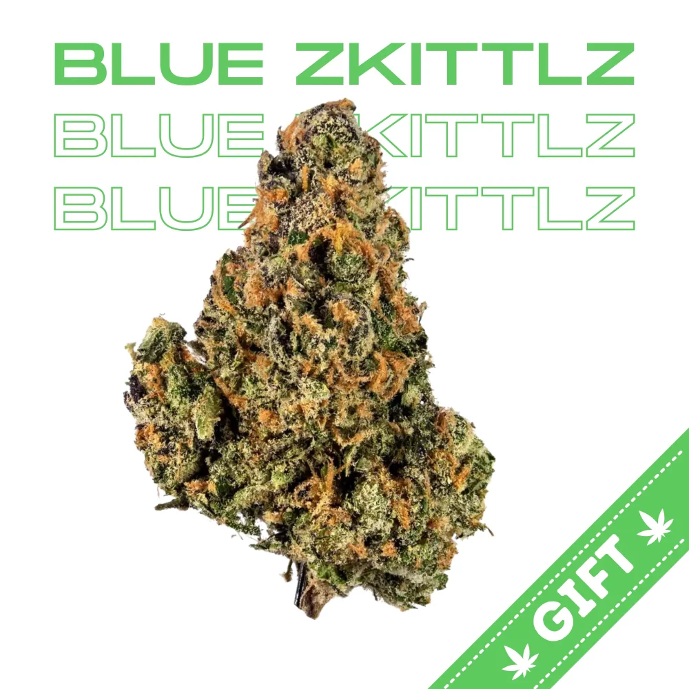 Giving Tree gifts Blue Zkittlz, an indica hybrid strain made by crossing Blue Diamond with Zkittlez.