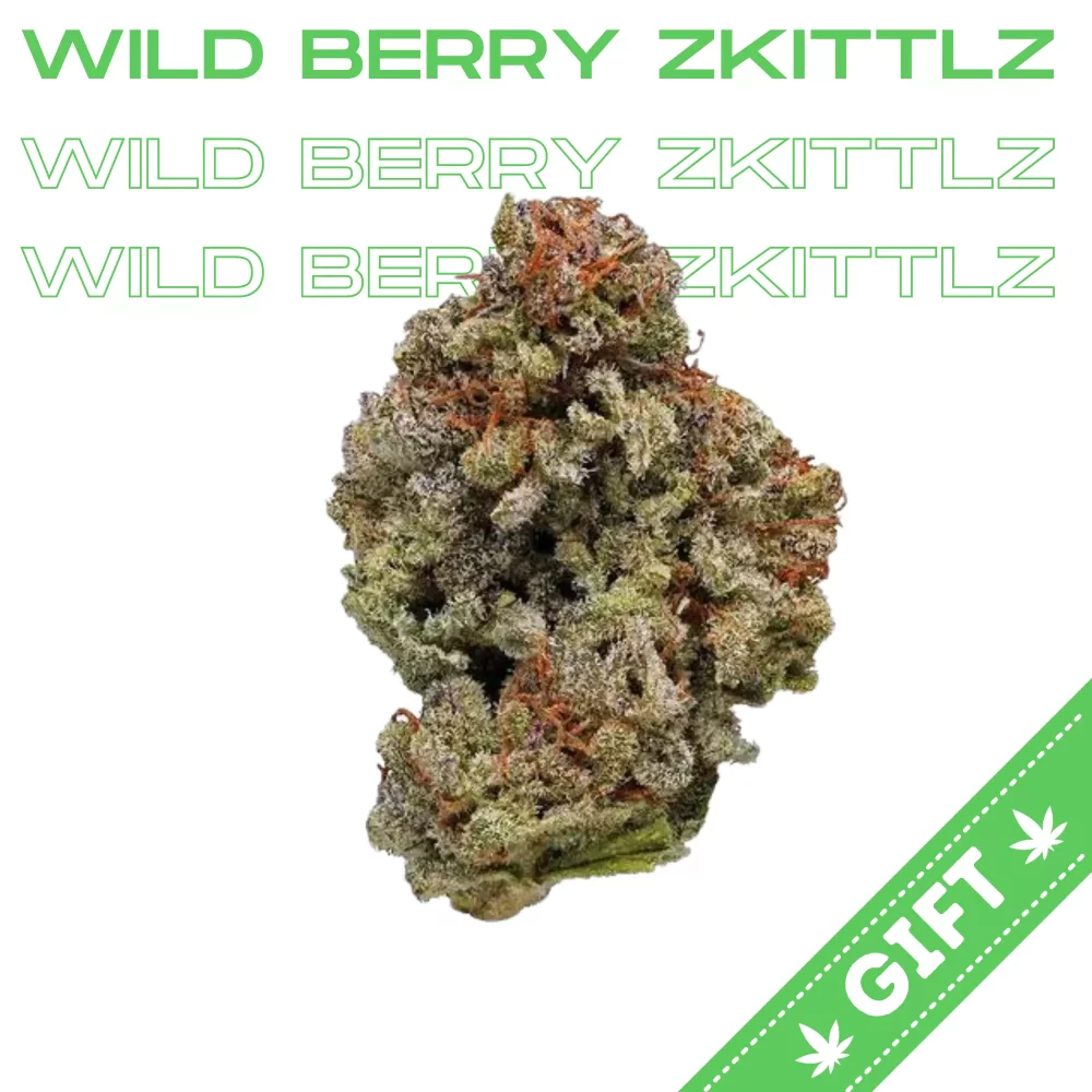 Giving Tree gifts Wild Berry Zkittlz, an indica hybrid made by crossing Wildberry and Zkittlz