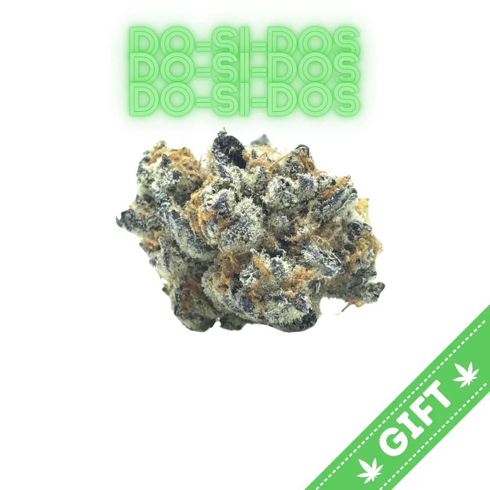 Giving Tree gifts Dosidos, also known by its various aliases like "Dosi Doe," "Do-Si-Dos," and simply "Dosi," an indica-dominant hybrid marijuana strain that offers a unique combination of effects and flavors, making it a favorite among cannabis enthusiasts.